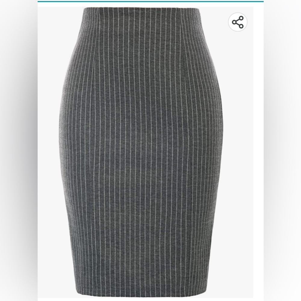 Knee Length Elastic Waist Stretchy Bodycon Business Pencil Skirt